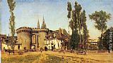 Martin Rico Y Ortega Canvas Paintings - The Village of Chartres